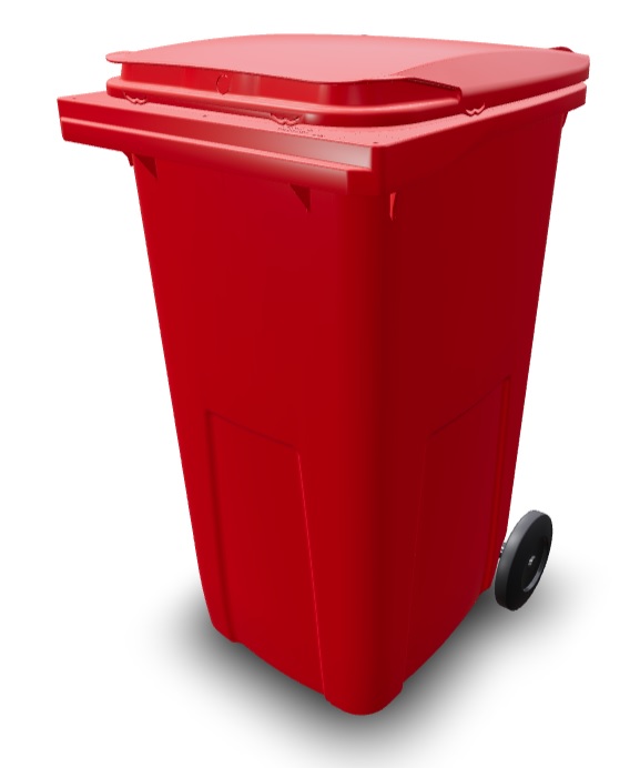 Контейнер червоного кольору 240 л. Contenur